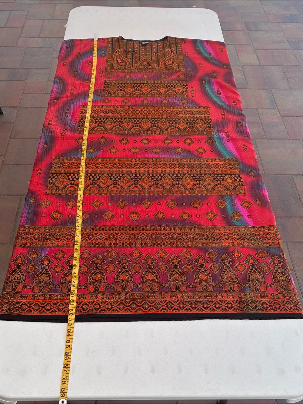 Bohemian Printed Multicolored Kaftan Dress - Picture 5 of 10